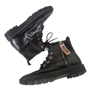 Zara combat boots black Size 9
